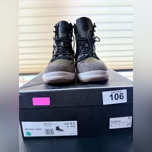 Michael Kors Men's Black and Olive Boots